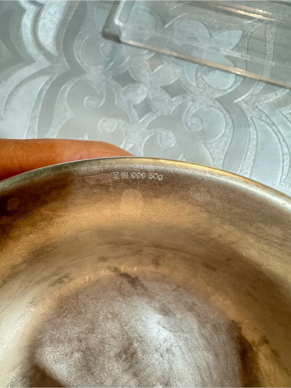 999 Fine Silver & Porcelain Bowl + Chopsticks Set – 80g Pure Silver